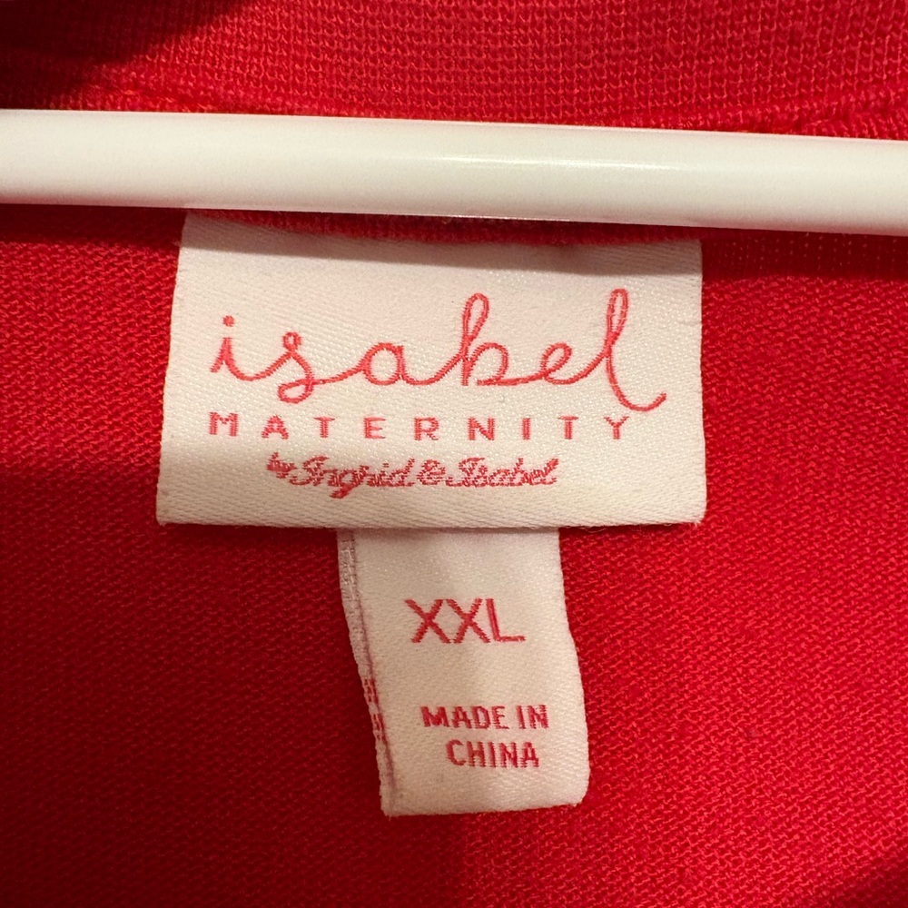 Maternity Santa Baby Red Top - Picture 3 of 7